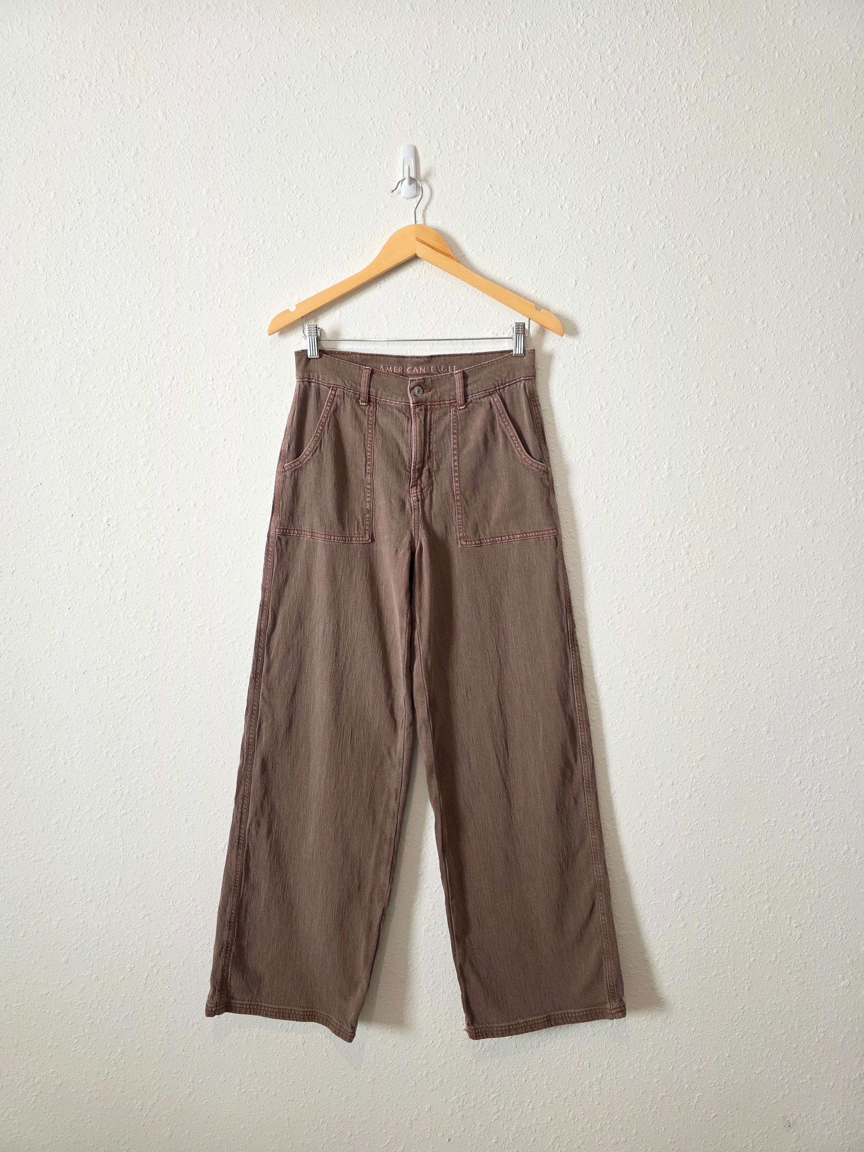 Brown Baggy Wide Leg Jeans (4)