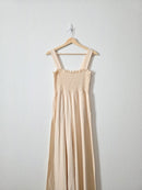 Roxy Smocked Wide Leg Jumpsuit (M)
