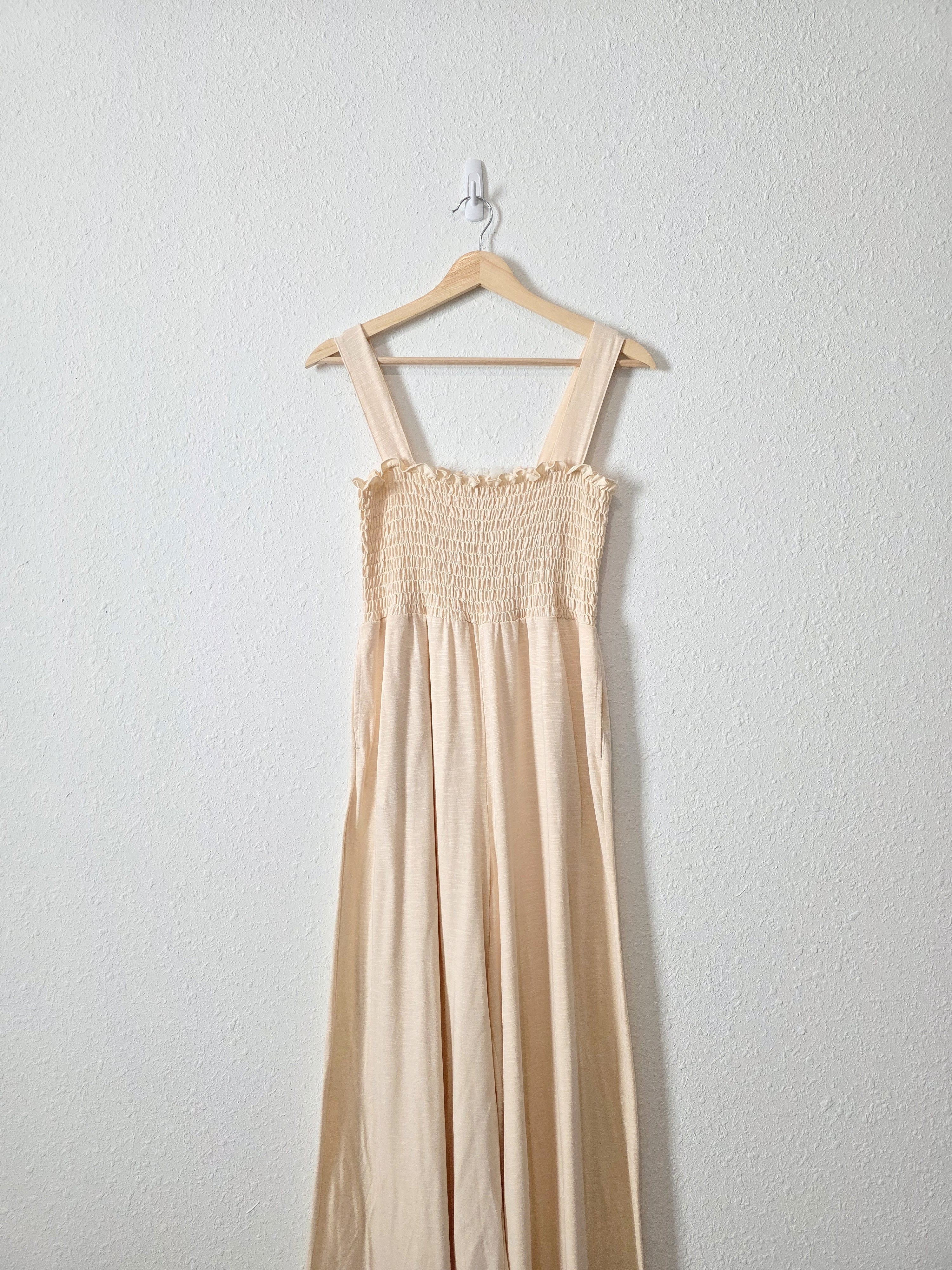 Roxy Smocked Wide Leg Jumpsuit (M)