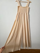 Roxy Smocked Wide Leg Jumpsuit (M)