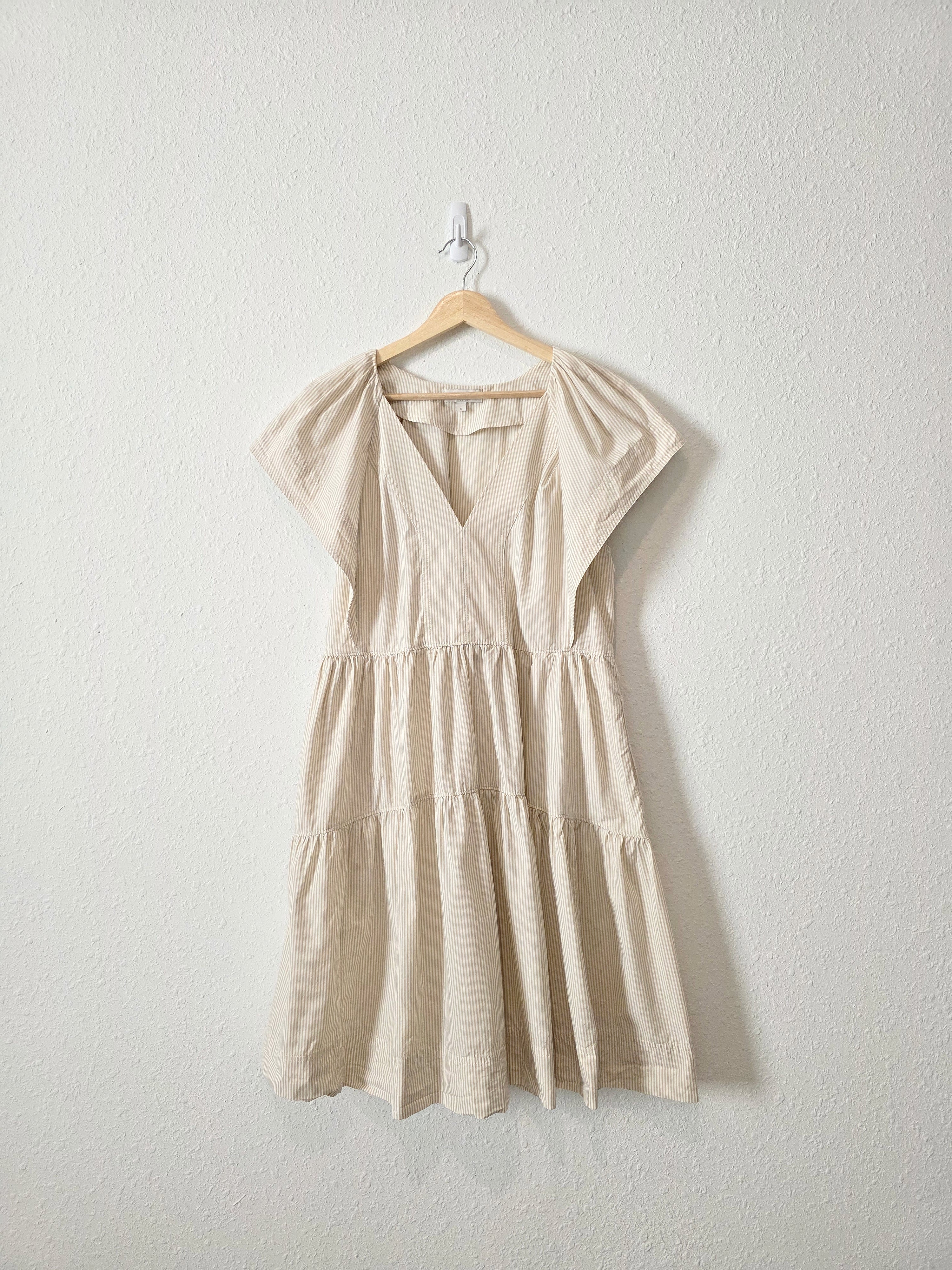 Neutral Striped Mini Dress (S)