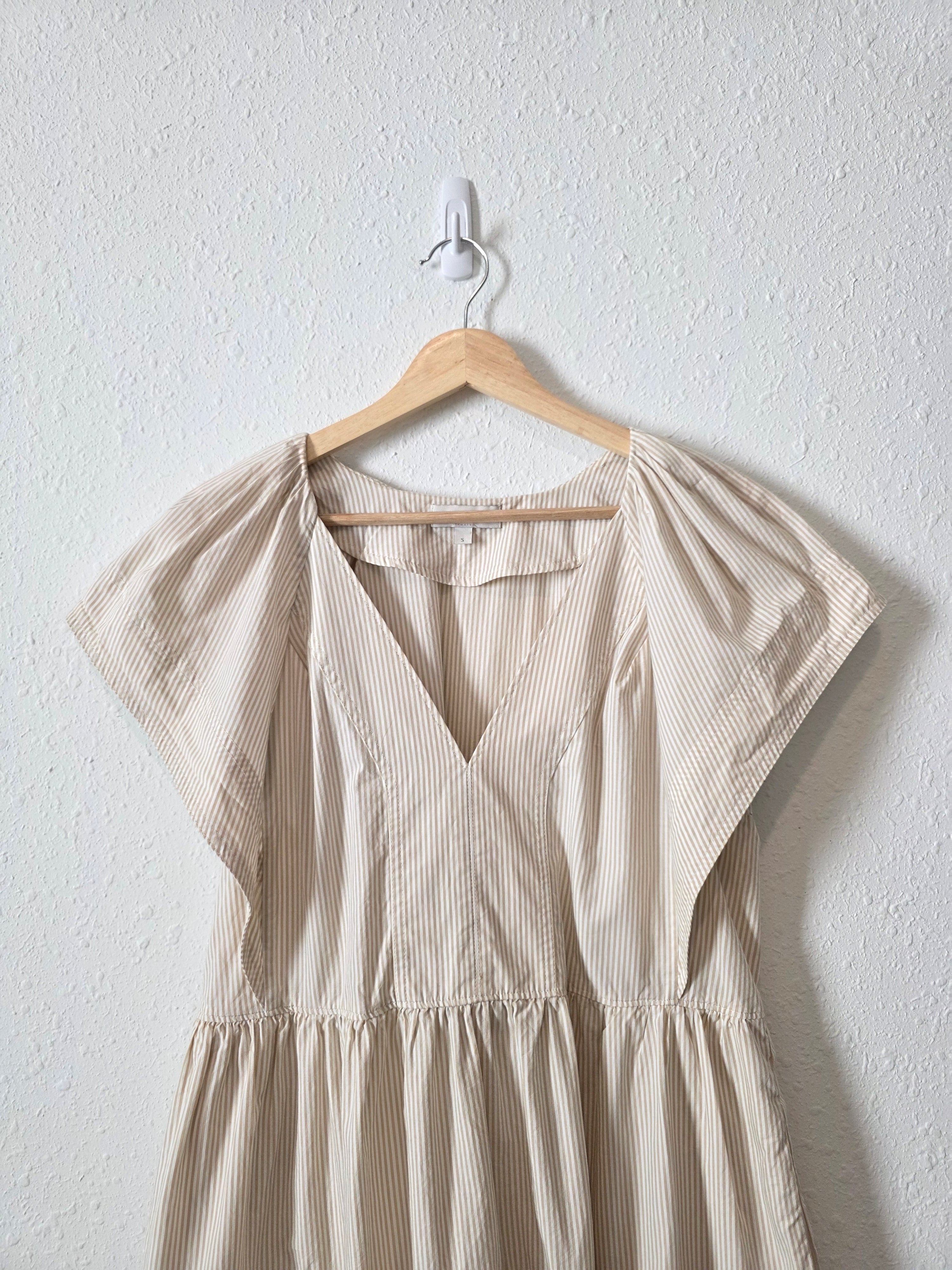 Neutral Striped Mini Dress (S)