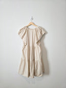 Neutral Striped Mini Dress (S)