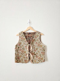 Floral Tie Front Vest (6)