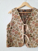 Floral Tie Front Vest (6)