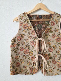 Floral Tie Front Vest (6)