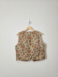 Floral Tie Front Vest (6)