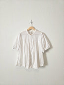 White Cotton Eyelet Blouse (1X)