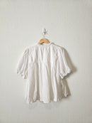 White Cotton Eyelet Blouse (1X)