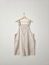 Vintage Linen Cotton Overall Dress (S)