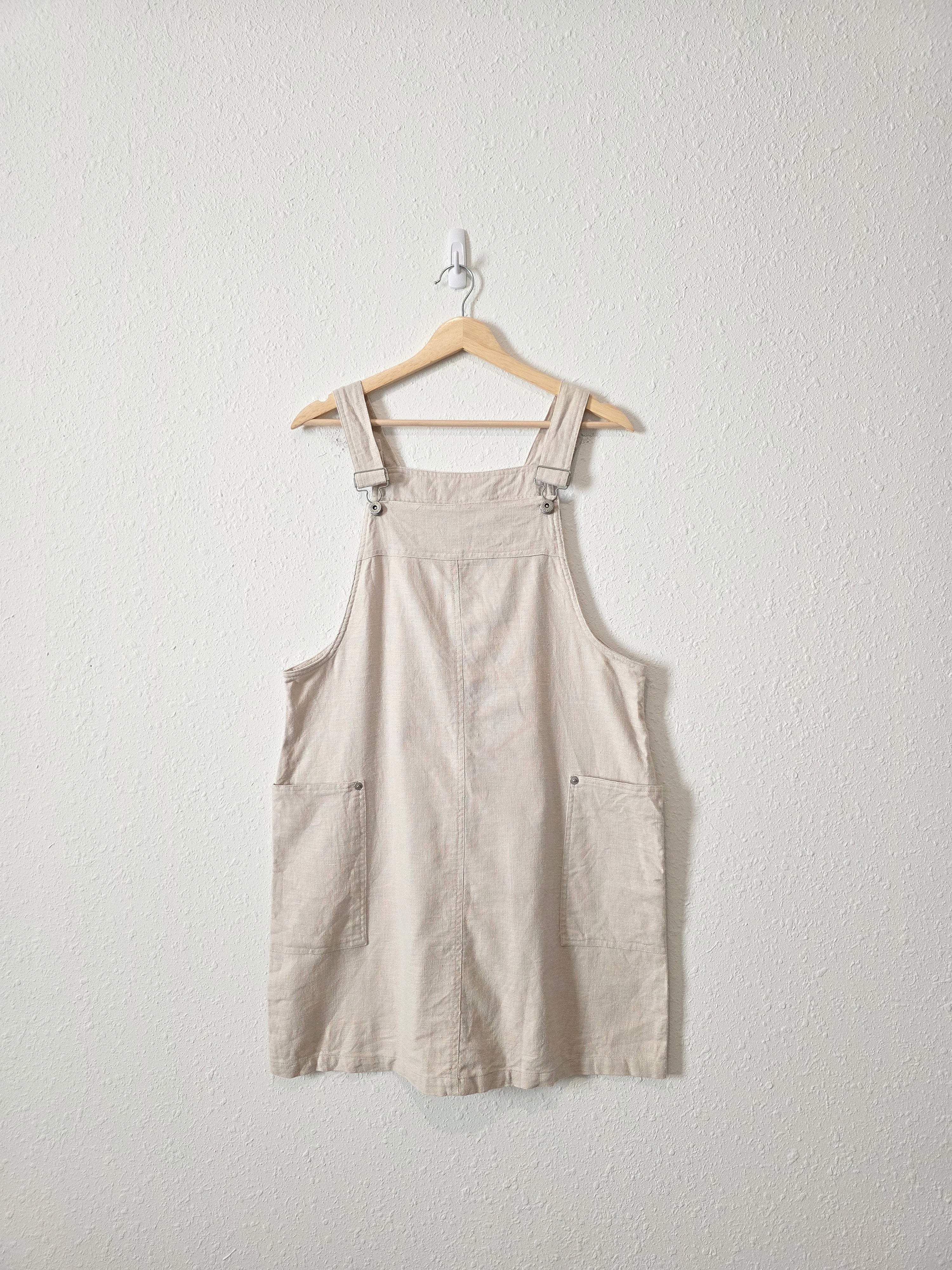 Vintage Linen Cotton Overall Dress (S)
