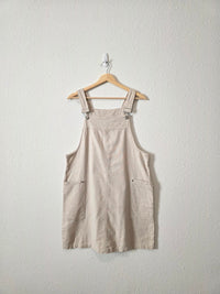 Vintage Linen Cotton Overall Dress (S)