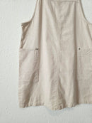 Vintage Linen Cotton Overall Dress (S)