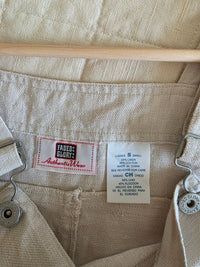 Vintage Linen Cotton Overall Dress (S)