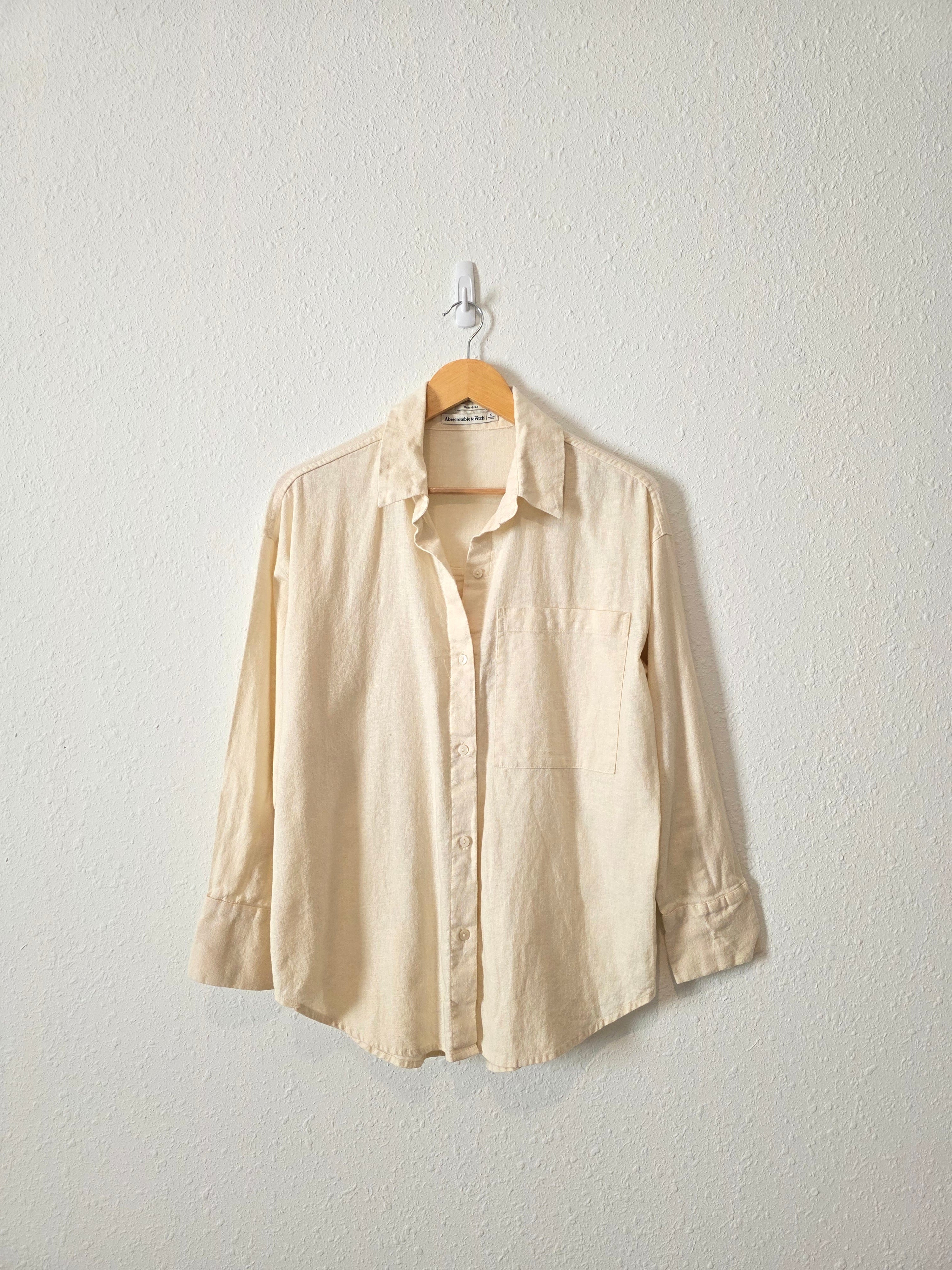 Abercrombie Linen Cotton Button Up (S)