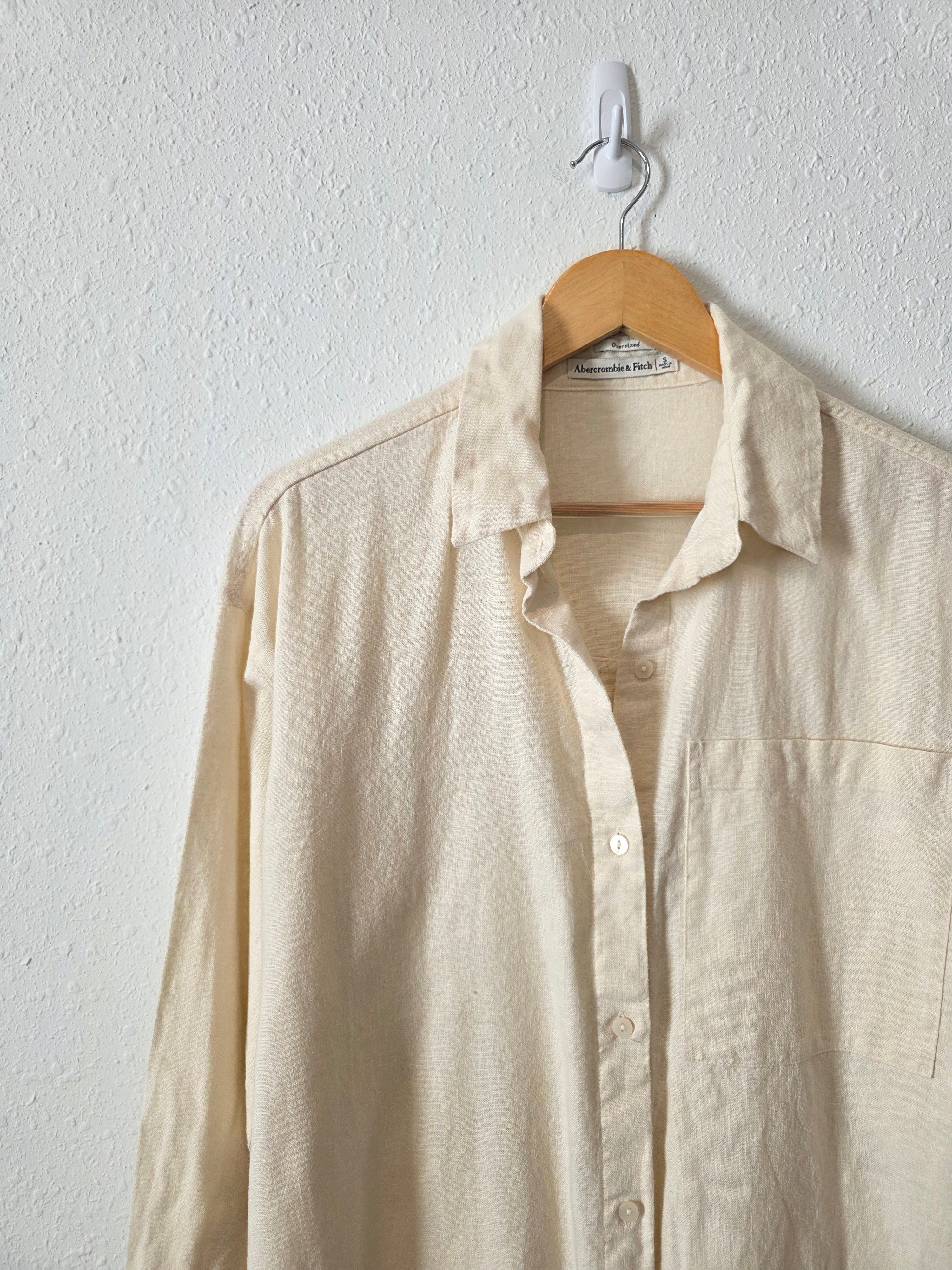 Abercrombie Linen Cotton Button Up (S)