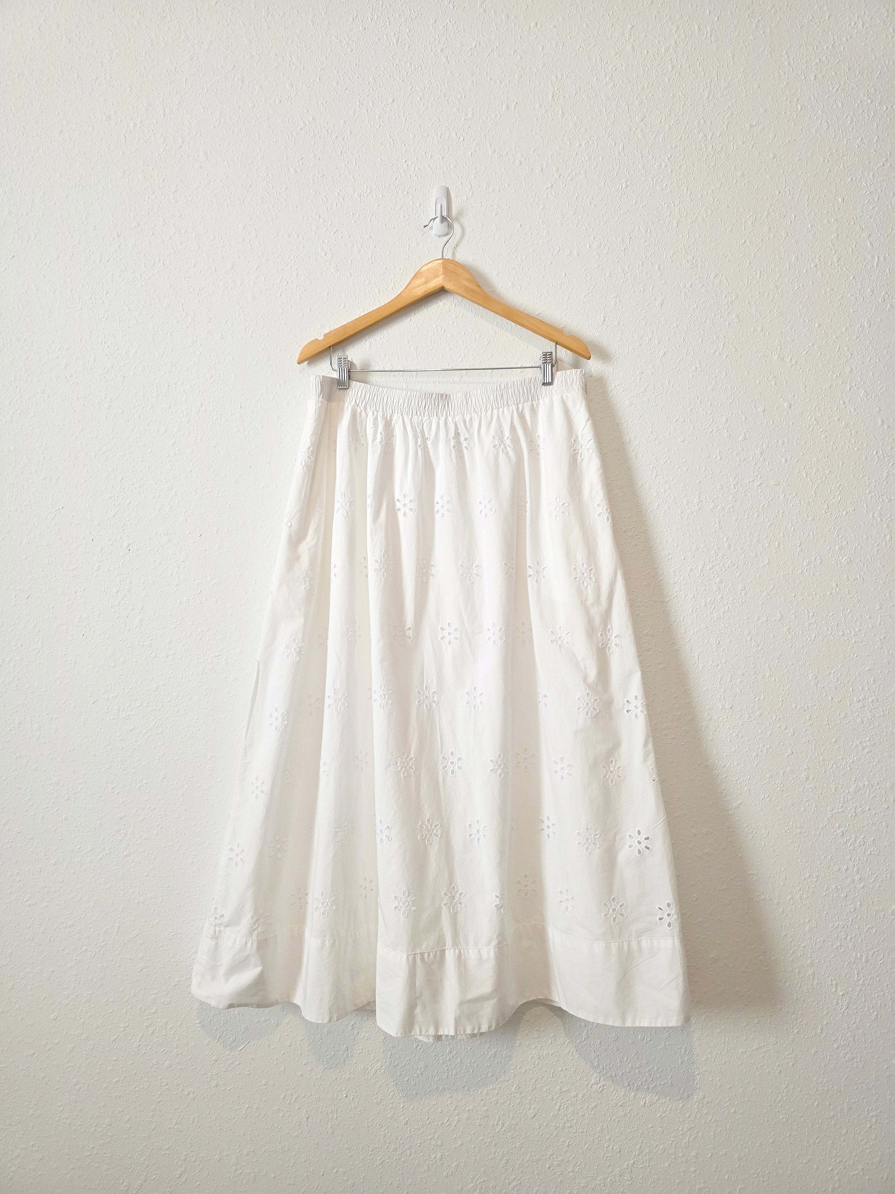 Floral Cotton Maxi Skirt (XL)