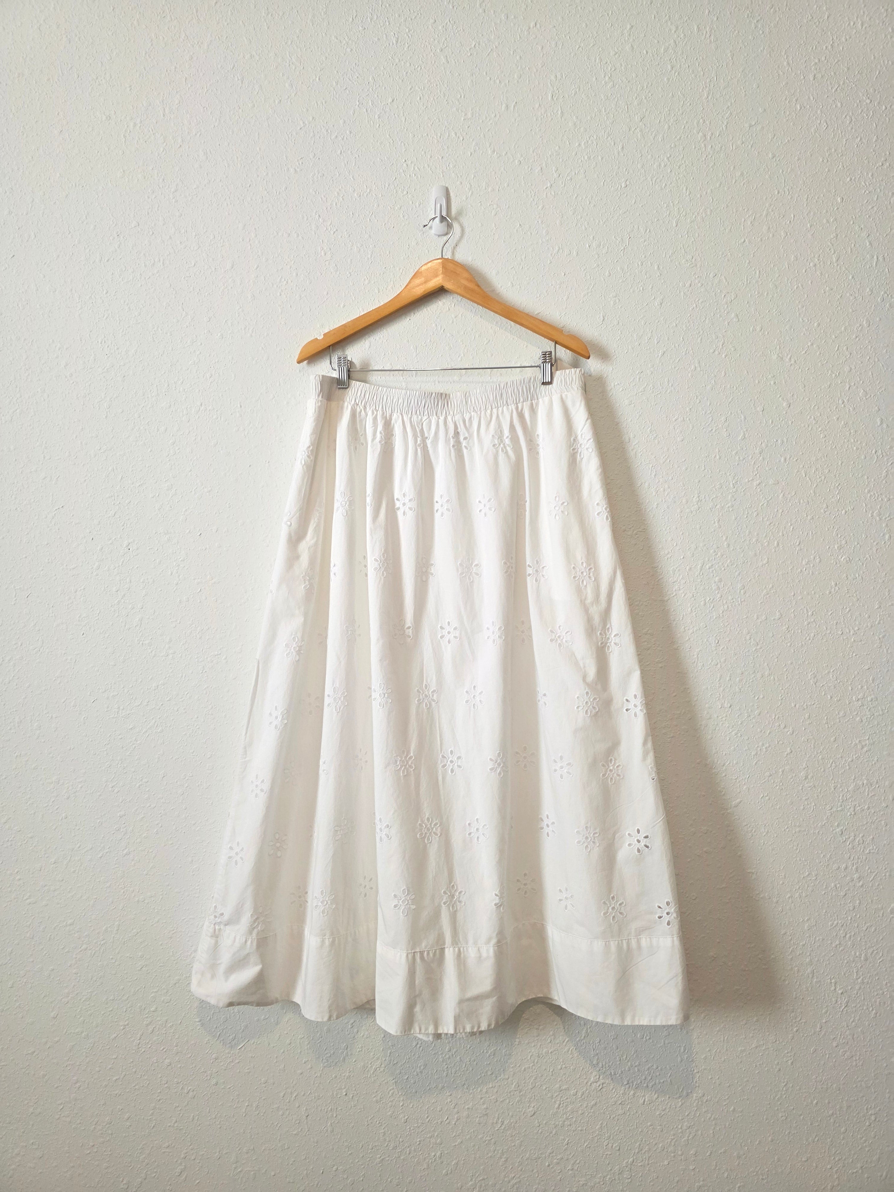 Floral Cotton Maxi Skirt (XL)