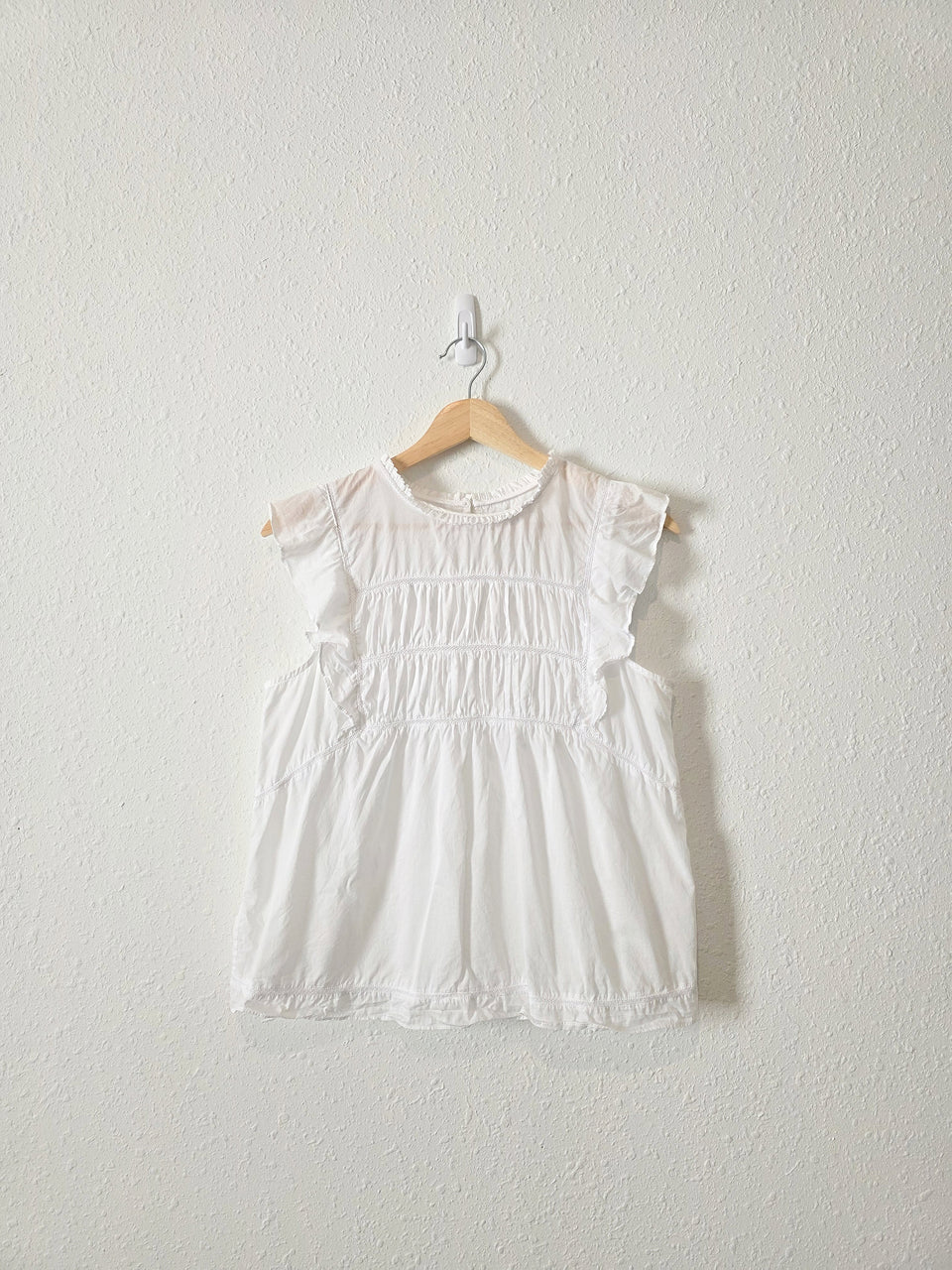 Rails Smocked Ruffle Sleeve Top (S)