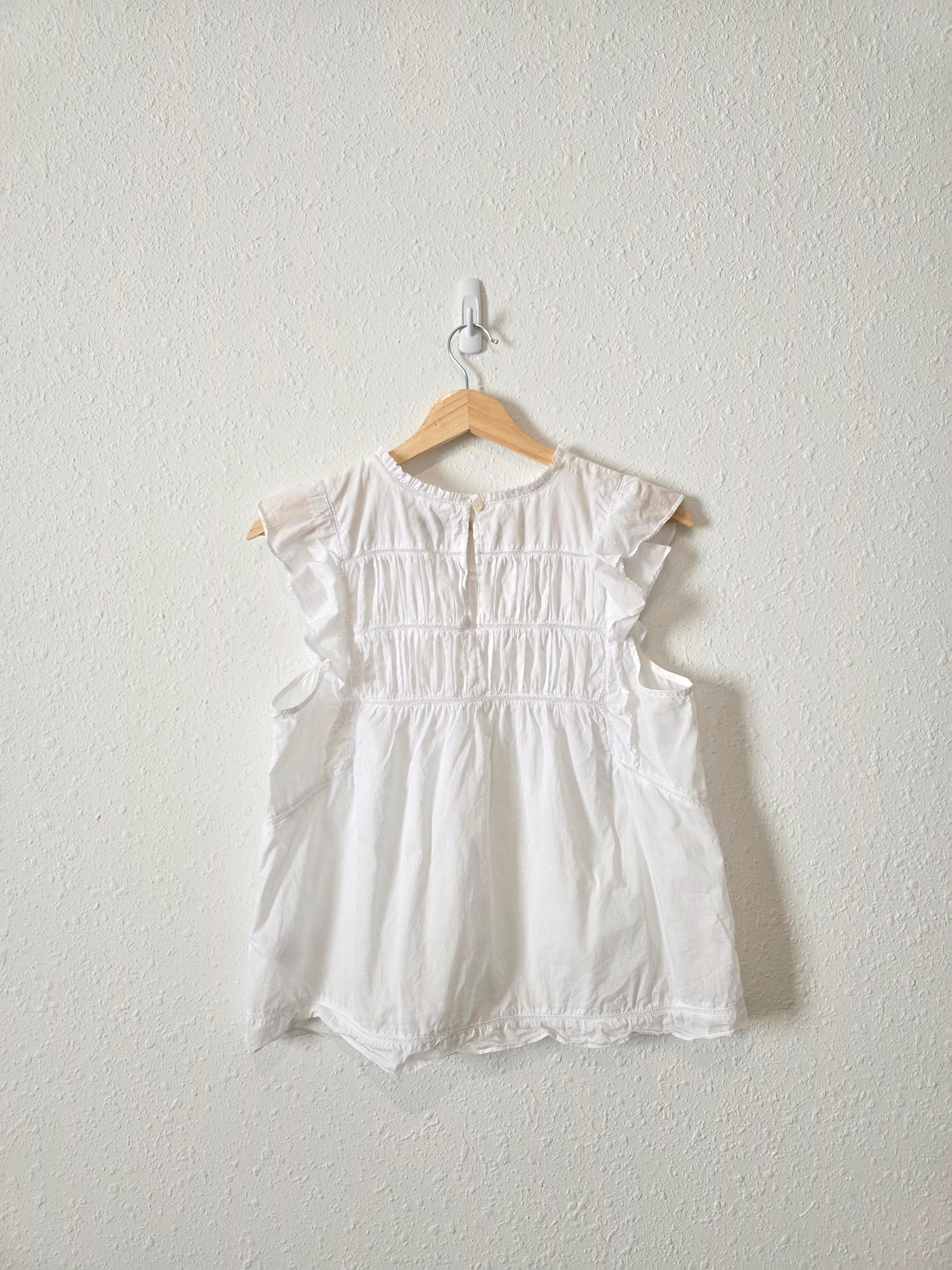 Rails Smocked Ruffle Sleeve Top (S)