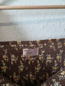 NEW Brown Floral Smocked Top (M)
