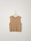 J.Crew Brown Cable Knit Vest (S)