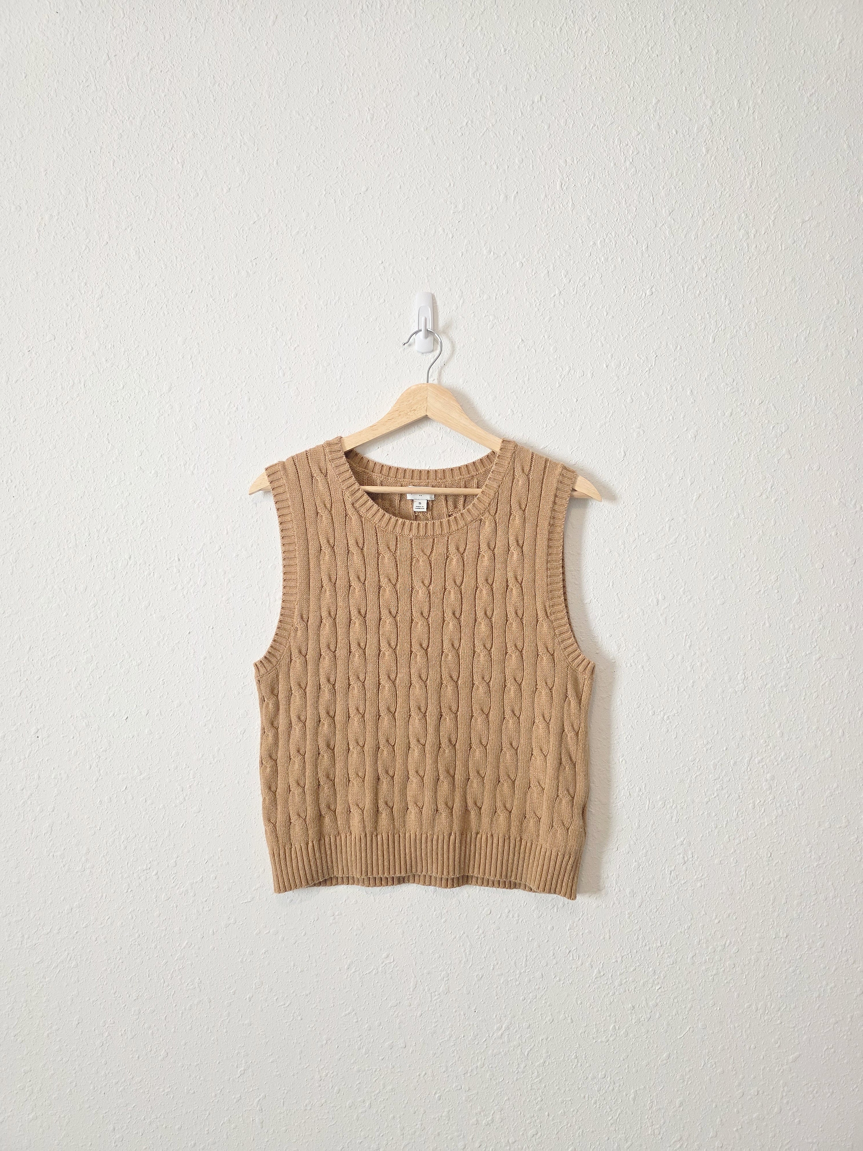 J.Crew Brown Cable Knit Vest (S)