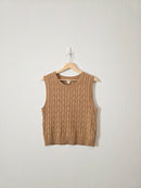 J.Crew Brown Cable Knit Vest (S)