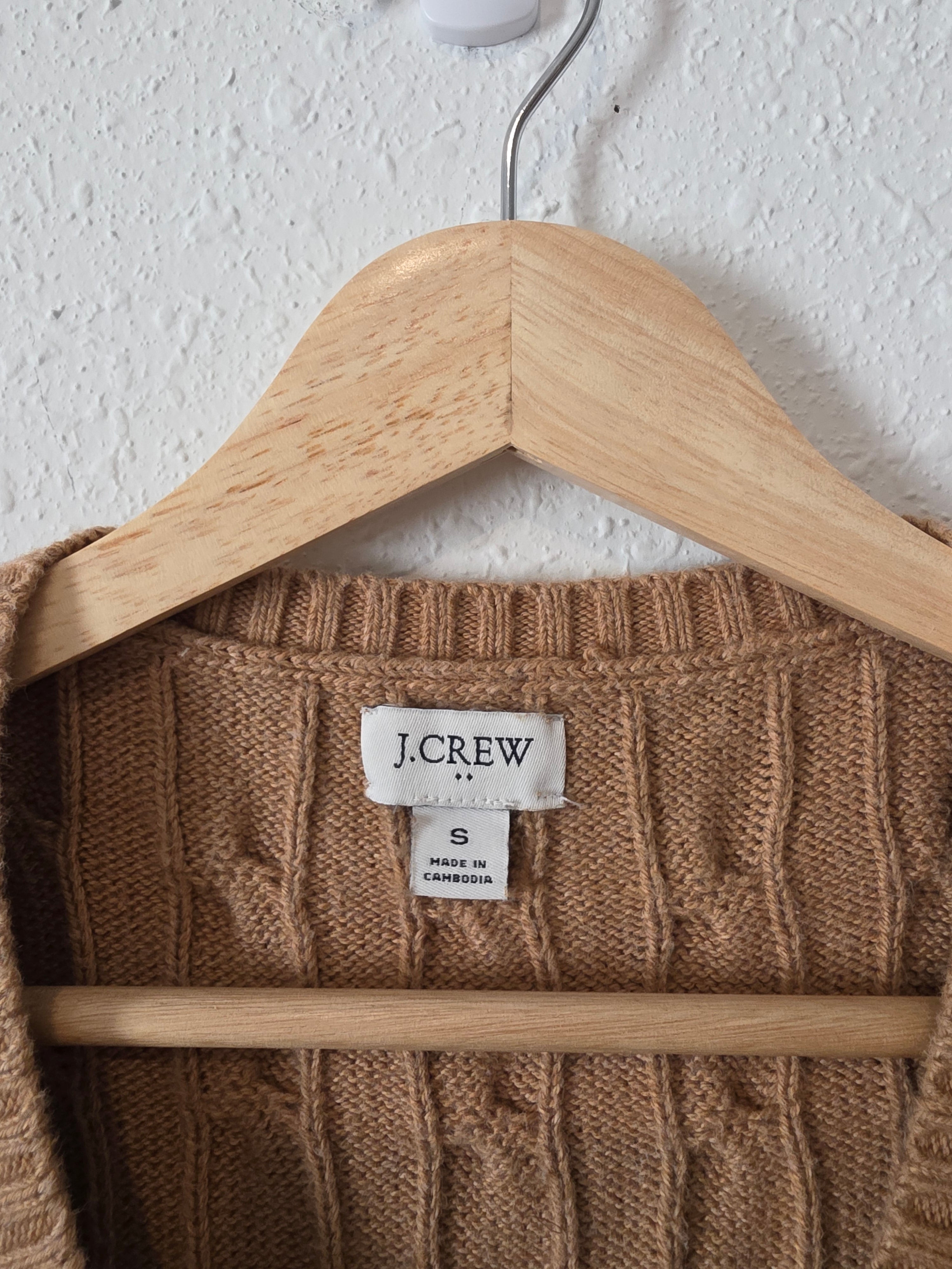 J.Crew Brown Cable Knit Vest (S)