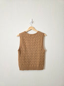 J.Crew Brown Cable Knit Vest (S)