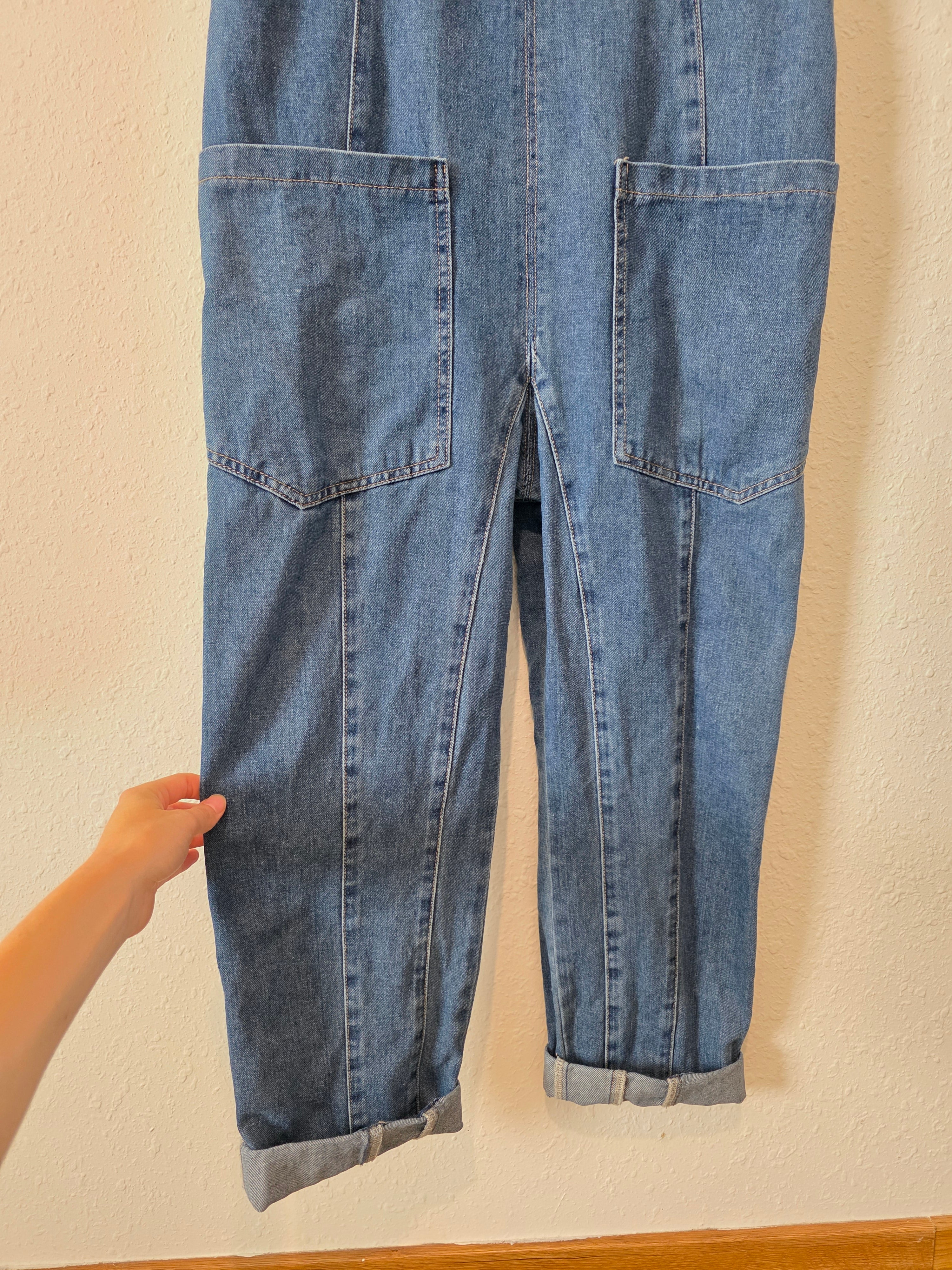 Denim Straight Overalls (S)