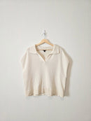 Cream Collared Sweater Vest (XL)