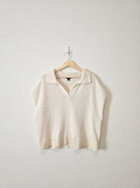 Cream Collared Sweater Vest (XL)