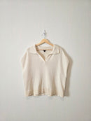 Cream Collared Sweater Vest (XL)