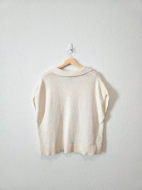 Cream Collared Sweater Vest (XL)