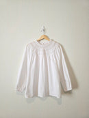 Loft White Puff Sleeve Blouse (XL)