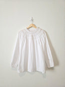 Loft White Puff Sleeve Blouse (XL)