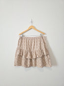 Madewell Floral Ruffle Mini Skirt (XL)