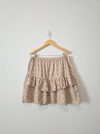 Madewell Floral Ruffle Mini Skirt (XL)