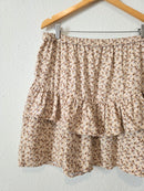 Madewell Floral Ruffle Mini Skirt (XL)