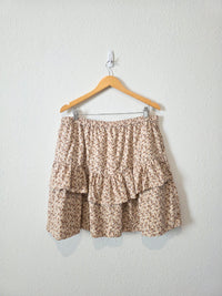 Madewell Floral Ruffle Mini Skirt (XL)