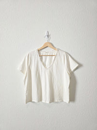 Marine Layer Crochet Cotton Tee (L)