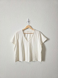Marine Layer Crochet Cotton Tee (L)