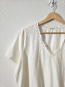 Marine Layer Crochet Cotton Tee (L)