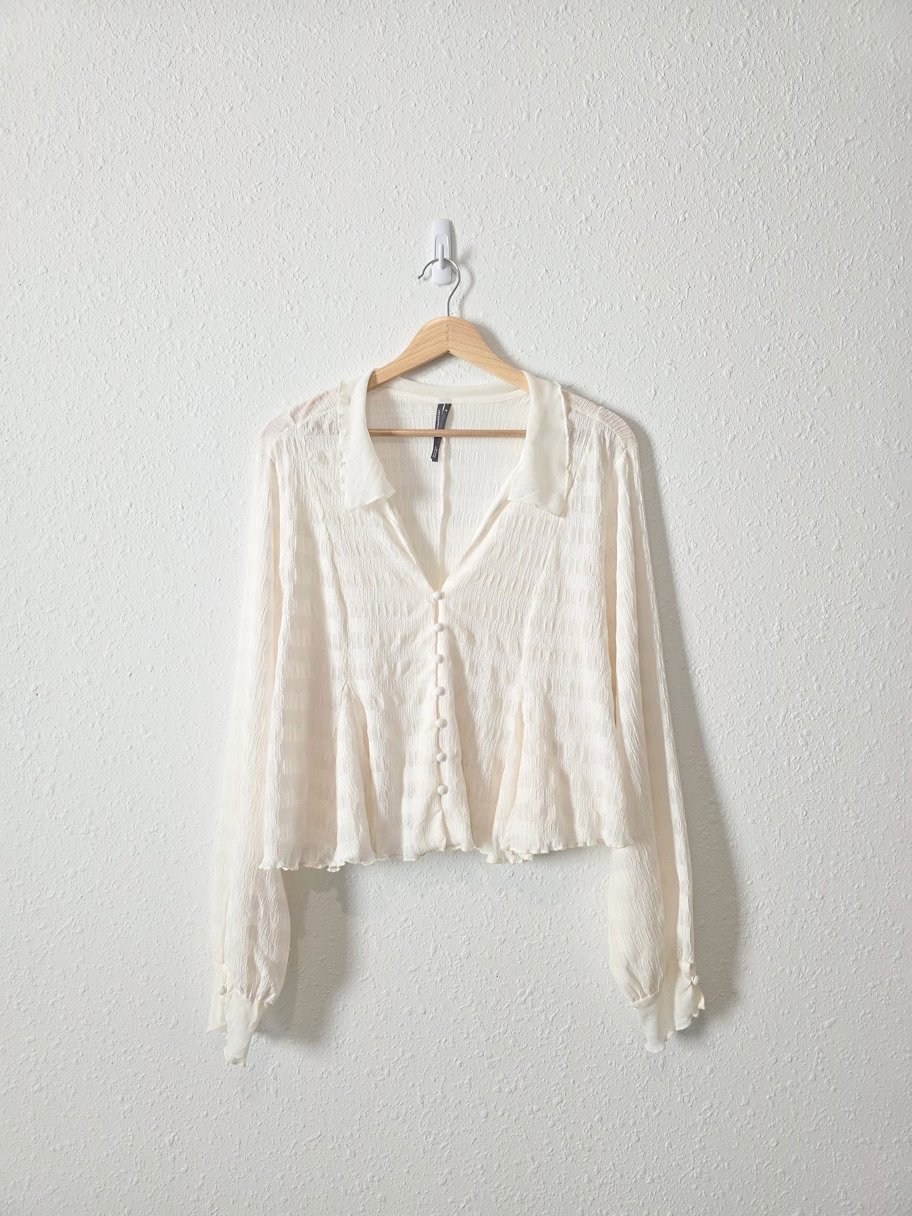Anthropologie Textured Button Up (M)