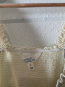 Linen Blend Smocked Tank (M)