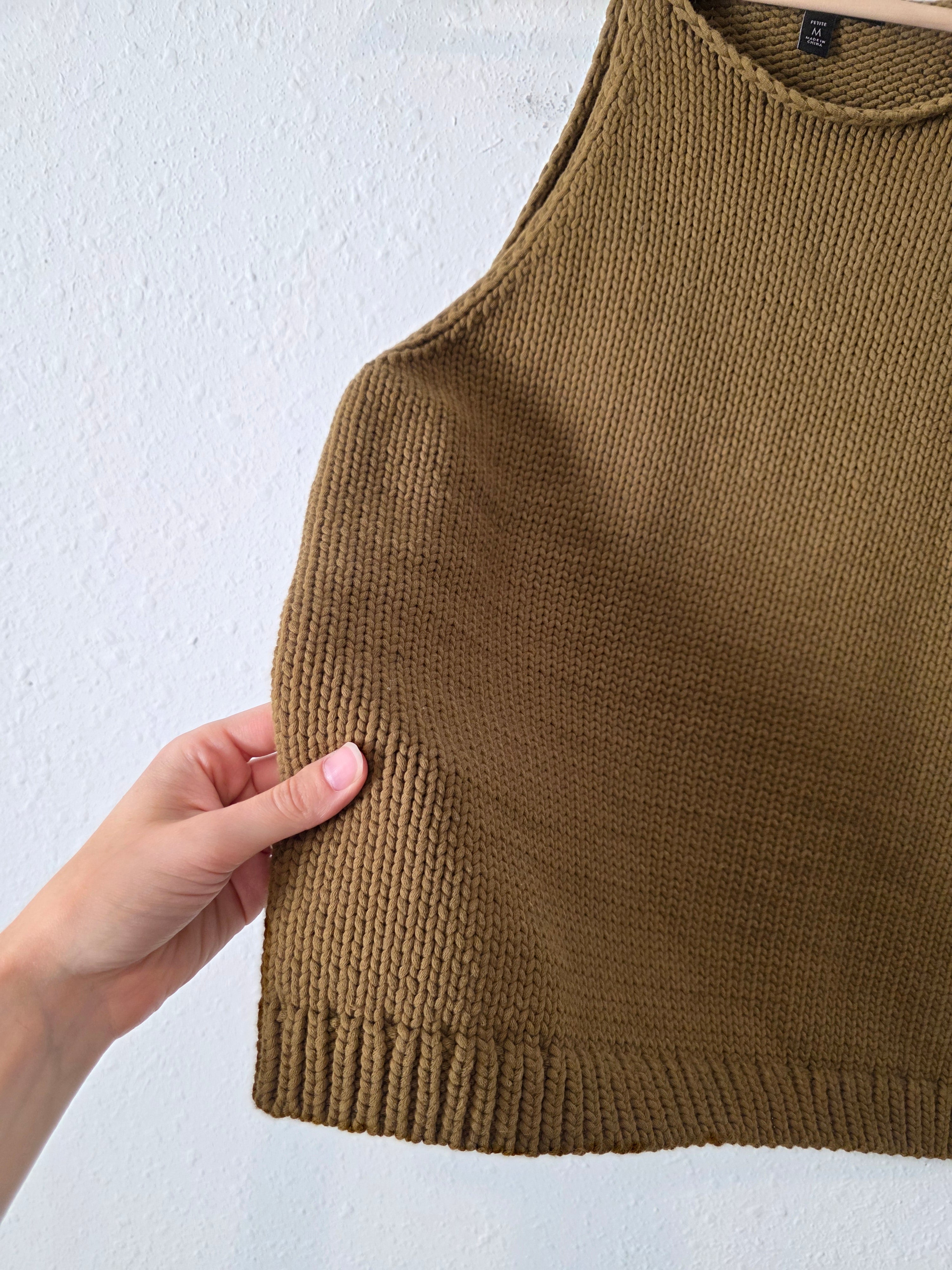 Banana Republic Olive Knit Tank (M)