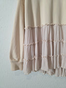 Listicle Ruffle Babydoll Sweater (S)