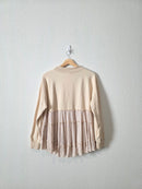 Listicle Ruffle Babydoll Sweater (S)