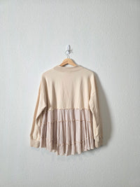 Listicle Ruffle Babydoll Sweater (S)